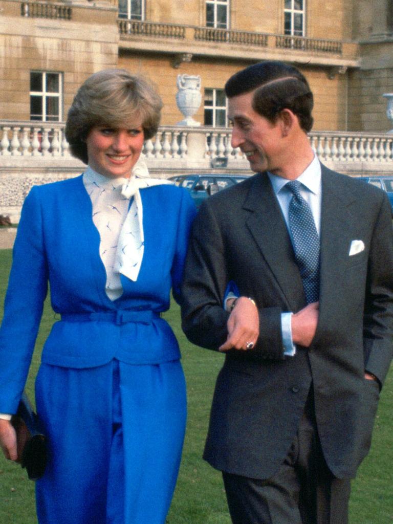 Prince Charles and Lady Diana Spencer on the day of announcing their engagement. Picture: Tim Graham Photo Library via Getty Images