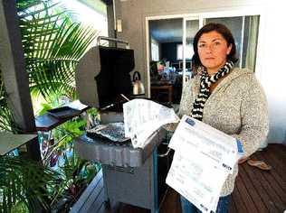 Nanette Backhouse is angry at both the Coffs Harbour City Council and insurance companies following the Good Friday power surge that fried appliances at her Moonee property. Picture: Trevor Veale