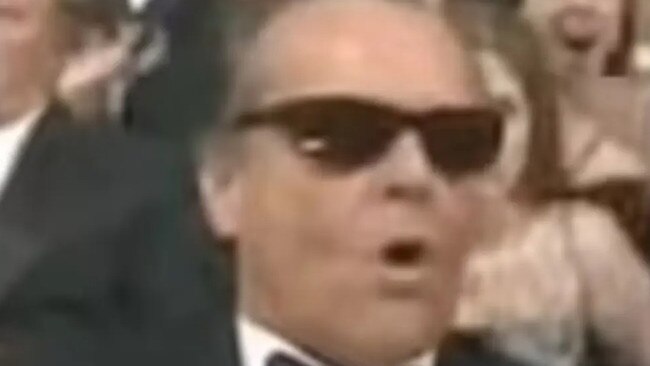 Jack Nicholson appeared shocked at the 2003 Academy Awards.