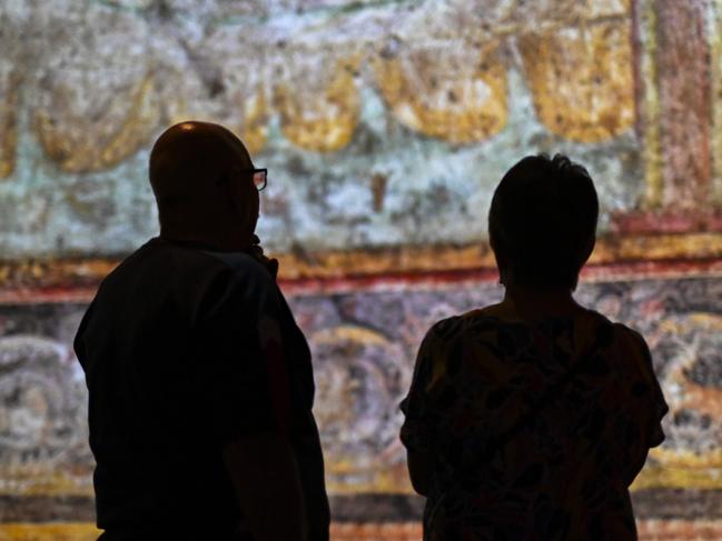 CANBERRA, AUSTRALIA  - NewsWire Photos - December 12, 2024: Artifacts from a major exhibition POMPEII exclusive to the National Museum of Australia. The volcanic eruption that destroyed Pompeii almost 2,000 years ago takes centre stage in a first-of-its kind, immersive and multisensory exhibition opening at the National Museum of Australia in Canberra. Picture: NewsWire / Martin Ollman