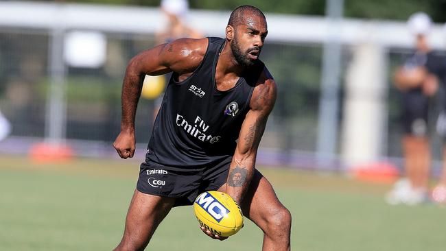 Lumumba during his time at Collingwood. Picture: Wayne Ludbey