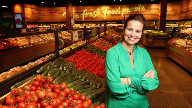 Woolworths’ Claire Peters in the revamped supermarket at Marrickville in Sydney’s inner-west. Pic: Hollie Adams