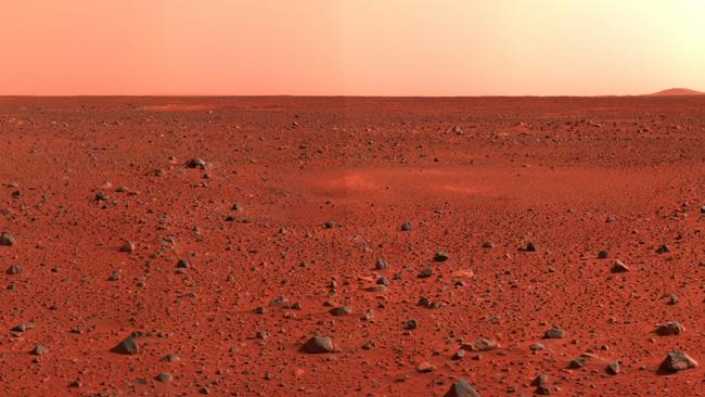 The surface of Mars as photographed by NASA’s Mars Exploration Rover Spirit's panoramic camera.