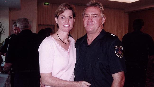 NT Chief Minister Eva Lawler and her husband Tom Lawler. Tom passed away from cancer in 2018. Picture: Supplied.