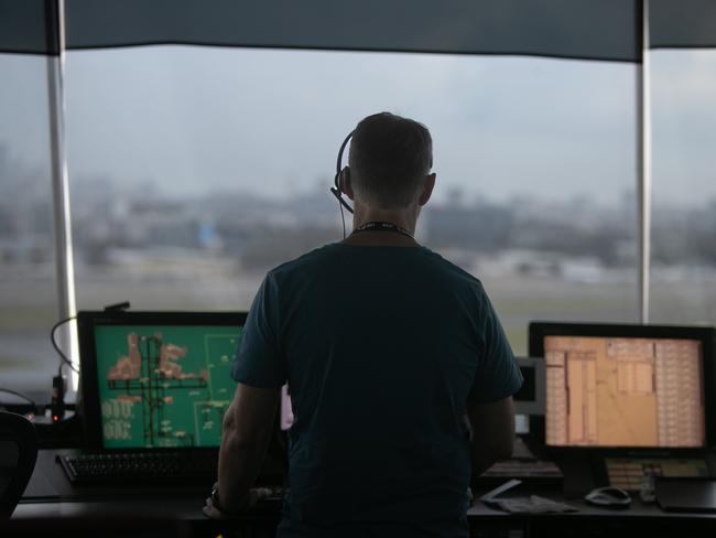 A single controller can be responsible for dozens of aircraft, each with hundreds of passengers on board. Picture: Julian Andrews