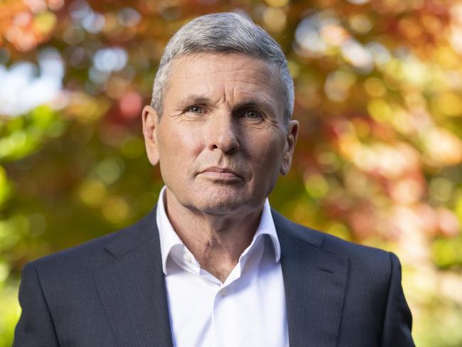 CANBERRA, AUSTRALIA. APRIL 21, 2024: Columnist for The Australian, Chris Uhlmann at his home in Canberra. Picture: Martin Ollman