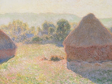 Haystacks by Claude Monet, midday, 1890National Gallery of Australiahttps://nga.gov.au/monetjapan/detail.cfm?WorkID=W1271&ZoomID=3 Landscape from Corot to Cézanne