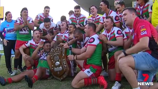 The Hervey Bay Seagulls won the rugby league grand final against Bundaberg Past Brothers Sunday. Photo: 7News Wide Bay.