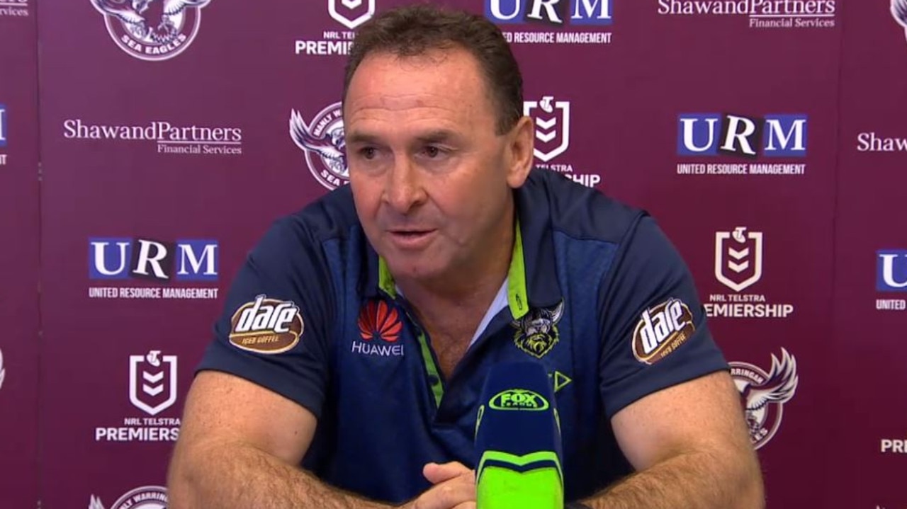 Ricky Stuart keeps his cool at the presser.