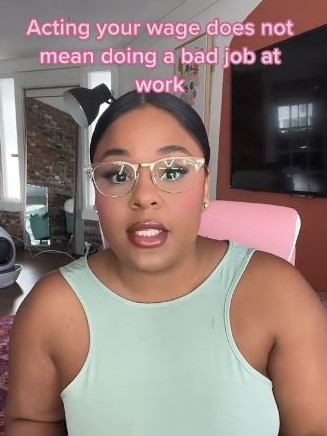 One user explained that the trend meant doing the bare minimum by only completing your job requirements and nothing more. Picture: maddiemacho0o/TikTok