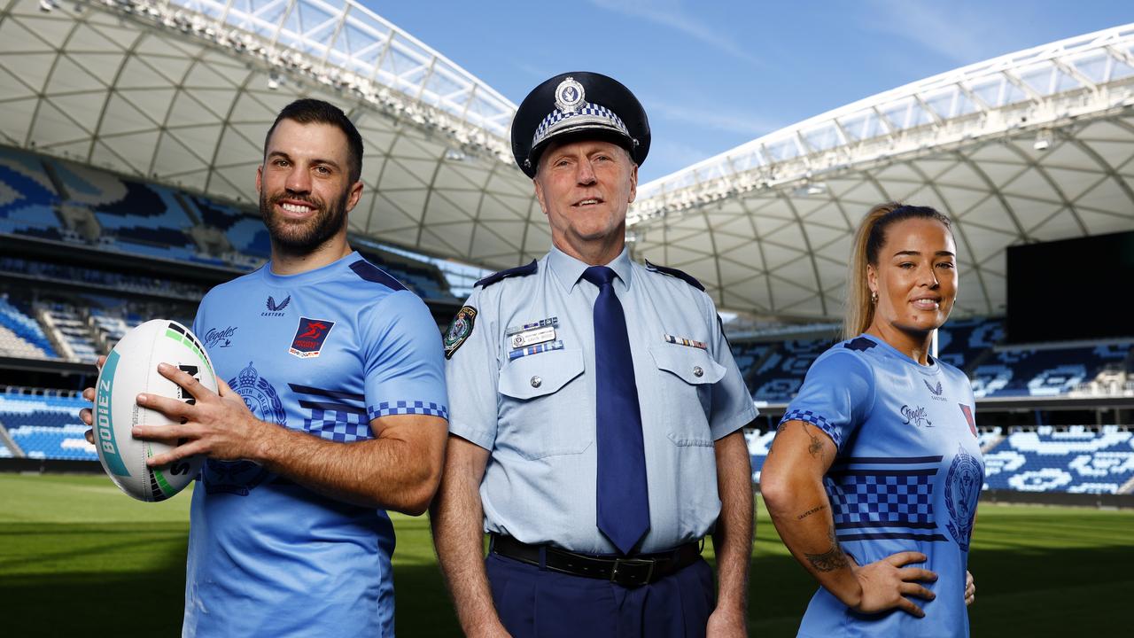 Tedesco, NSW Police Assistant Commissioner Gavin Wood and Kelly will join forces on a special day. Picture: Jonathan Ng