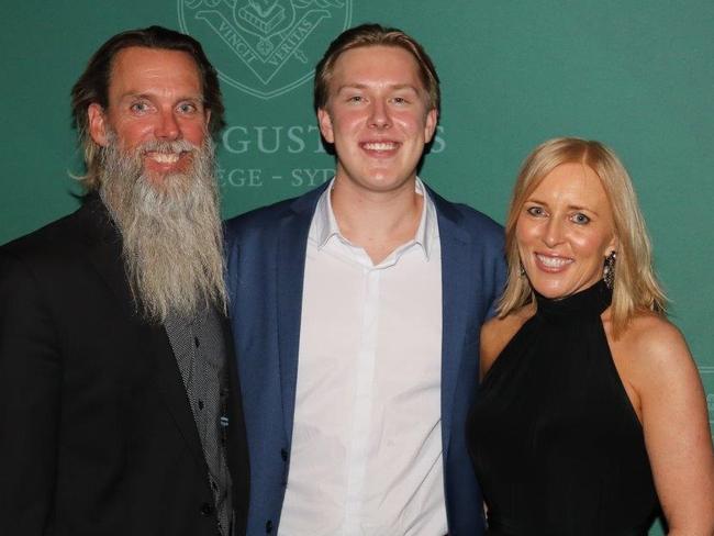 Max Dowling and guests at the St Augustine's College, Brookvale, Year 12 Formal and Valedictory Dinner.