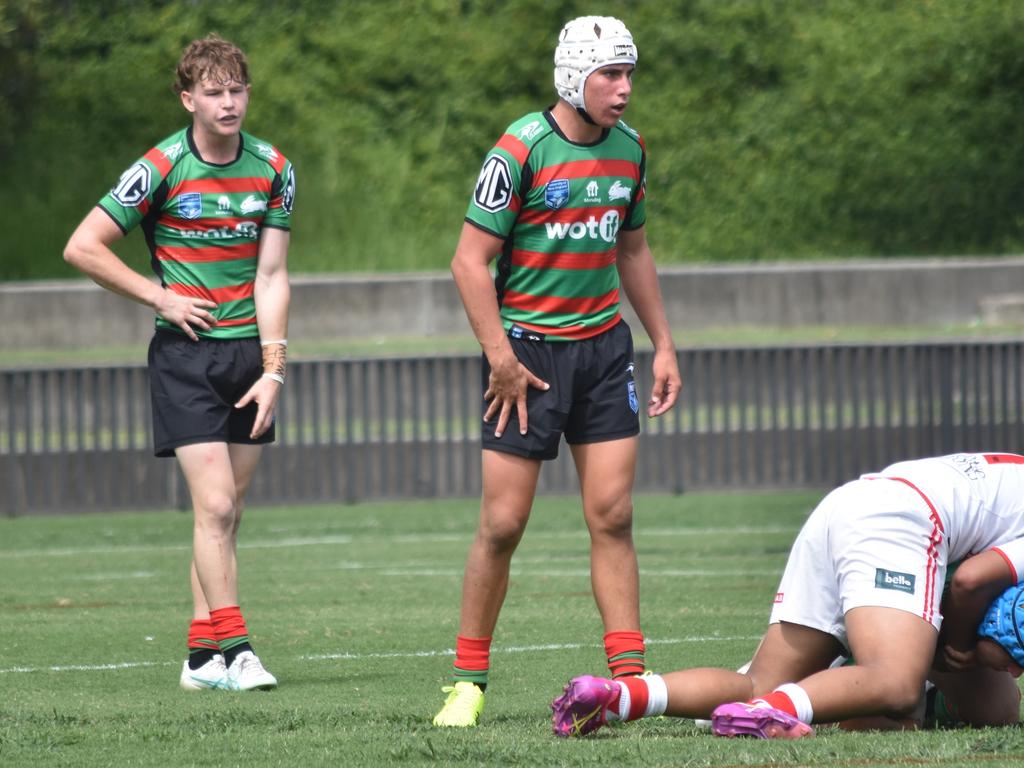 Zane Hill awaits the play the ball. Picture: Sean Teuma