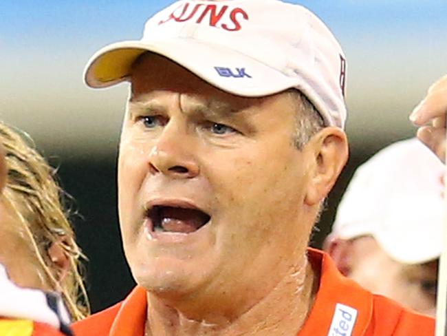 Gold Coast Suns vs. Brisbane Lions in NAB Challenge match at Metricon Stadium, Carrara. Photo of coach Rodney Eade Photo by Richard Gosling