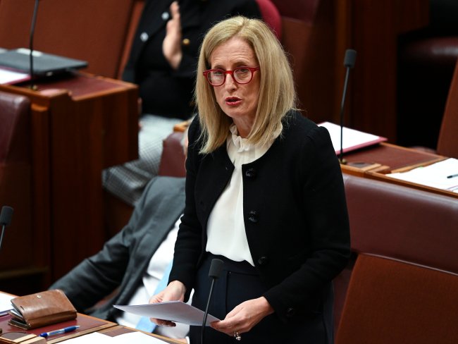 Senator Katy Gallagher again strongly denied she misled parliament. Picture: NCA NewsWire / Martin Ollman