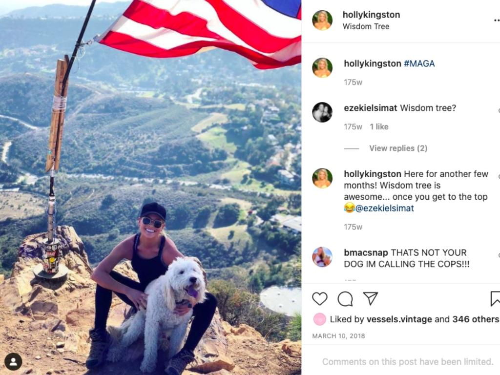 Holly Kingston said she made this 2018 #MAGA Instagram post in jest. Picture: Instagram