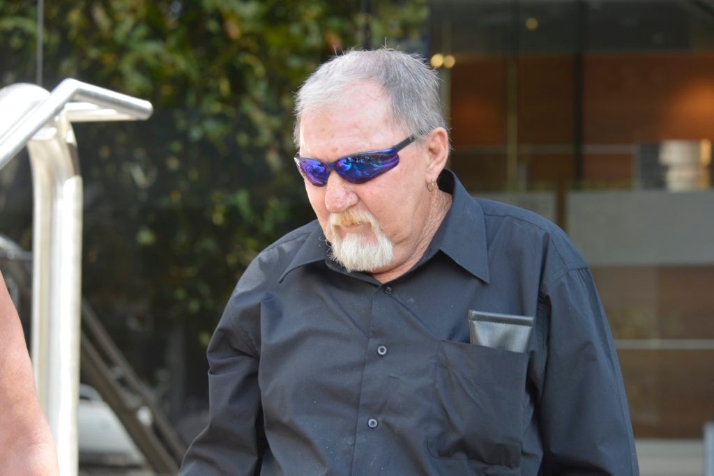 Desmond Roy Hilton, one of three persons of interest called to give evidence, leaves Toowoomba court on the fourth day of the inquest into the unsolved murders of nurses Lorraine Wilson, 20, and Wendy Evans, 18. Picture: Bev Lacey