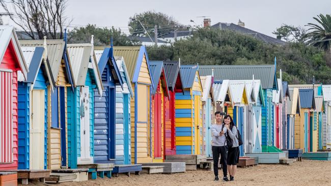 The Brighton Beach Boxes are a much-loved tourist attraction. Picture: Jake Nowakowski