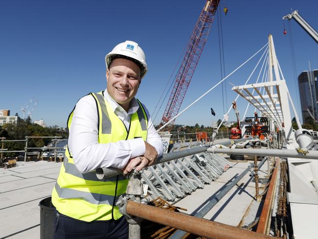 Lord Mayor Adrian Schrinner pictured on the new Kangaroo Point Bridge, Brisbane 23rd July 2024.  (Image/Josh Woning)