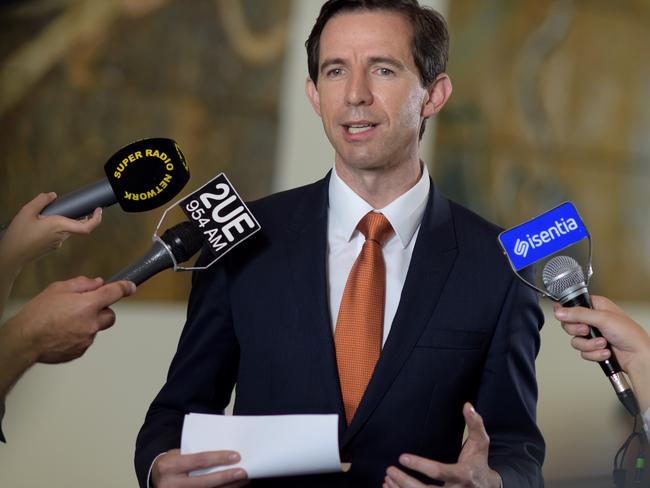 Education Minister Simon Birmingham. Picture: AAP/Lukas Coch