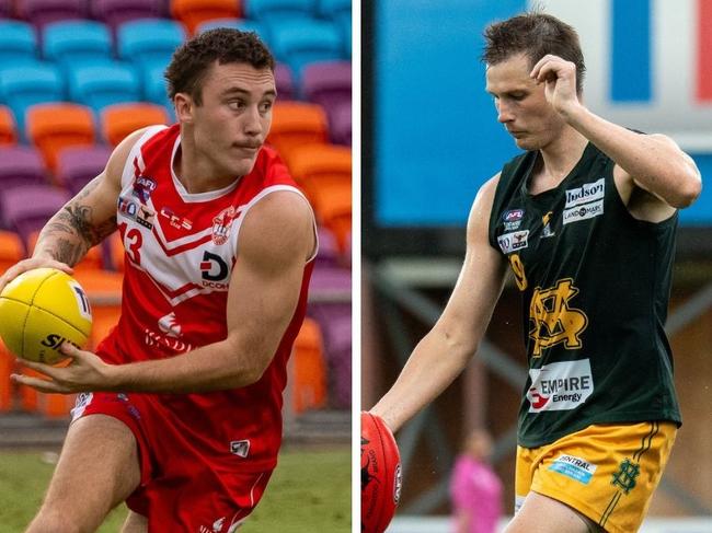 Joshua Saltalamacchia for Waratah and Jack Musgrove for St Mary's in the 2024-25 NTFL season.