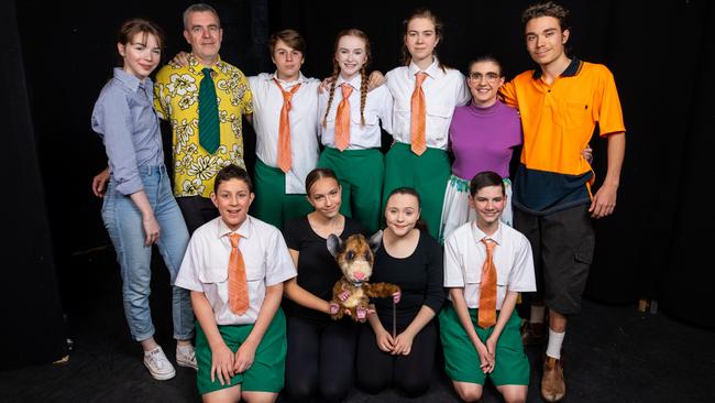 The cast of the Brisbane Arts Theatre production of Dave Lowe's “My Hamster is a Genius”. Picture: Brisbane Arts Theatre