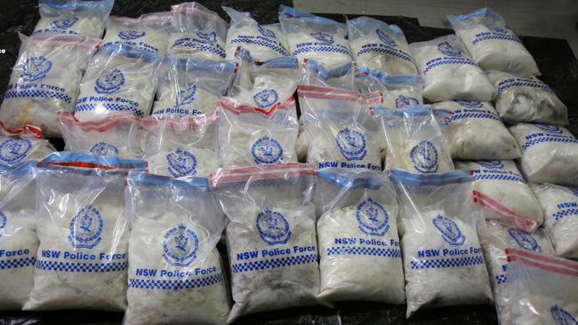 Some of ice allegedly seized by police at a Sydney freight house. Picture: NSW Police