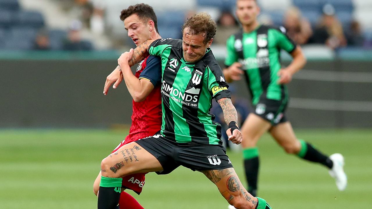Alessandro Diamanti’s Western United drew 0-0 with Adelaide United at GMHBA Stadium. Picture: Kelly Defina