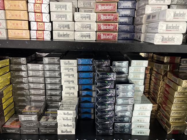 Hundreds of thousands of seized cigarettes and vapes.