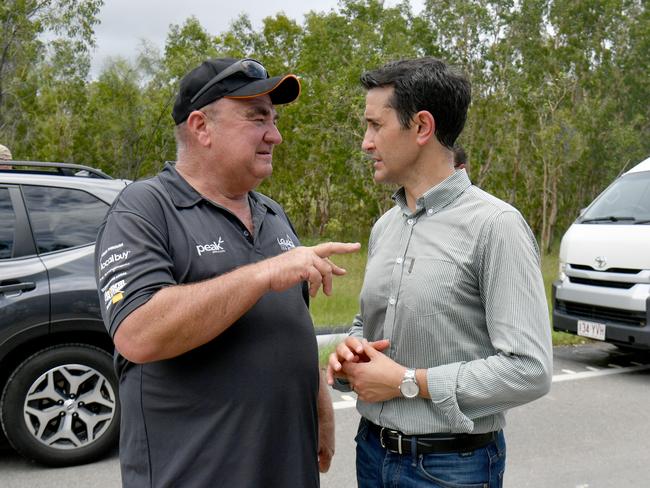 Hinchinbrook Mayor Ramon Jayo and Premier David Crisafulli,