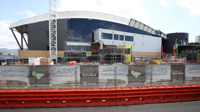 Construction under way on the Cairns Convention Centre expansion. Picture: Brendan Radke