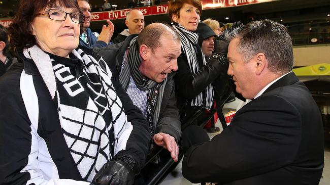 Eddie McGuire has an impromptu fans’ forum on Saturday night.