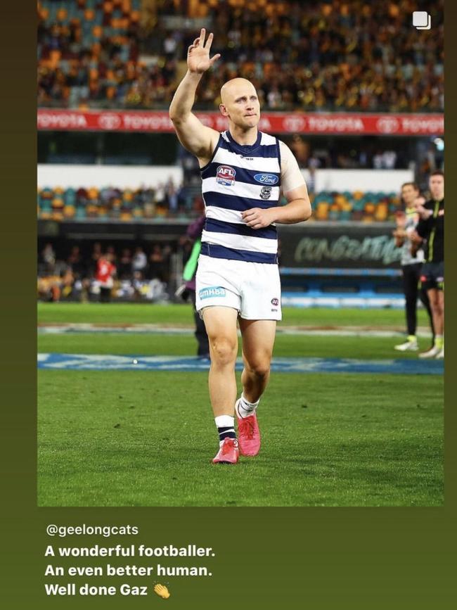 Lauren Phillips’ tribute for Gary Ablett.