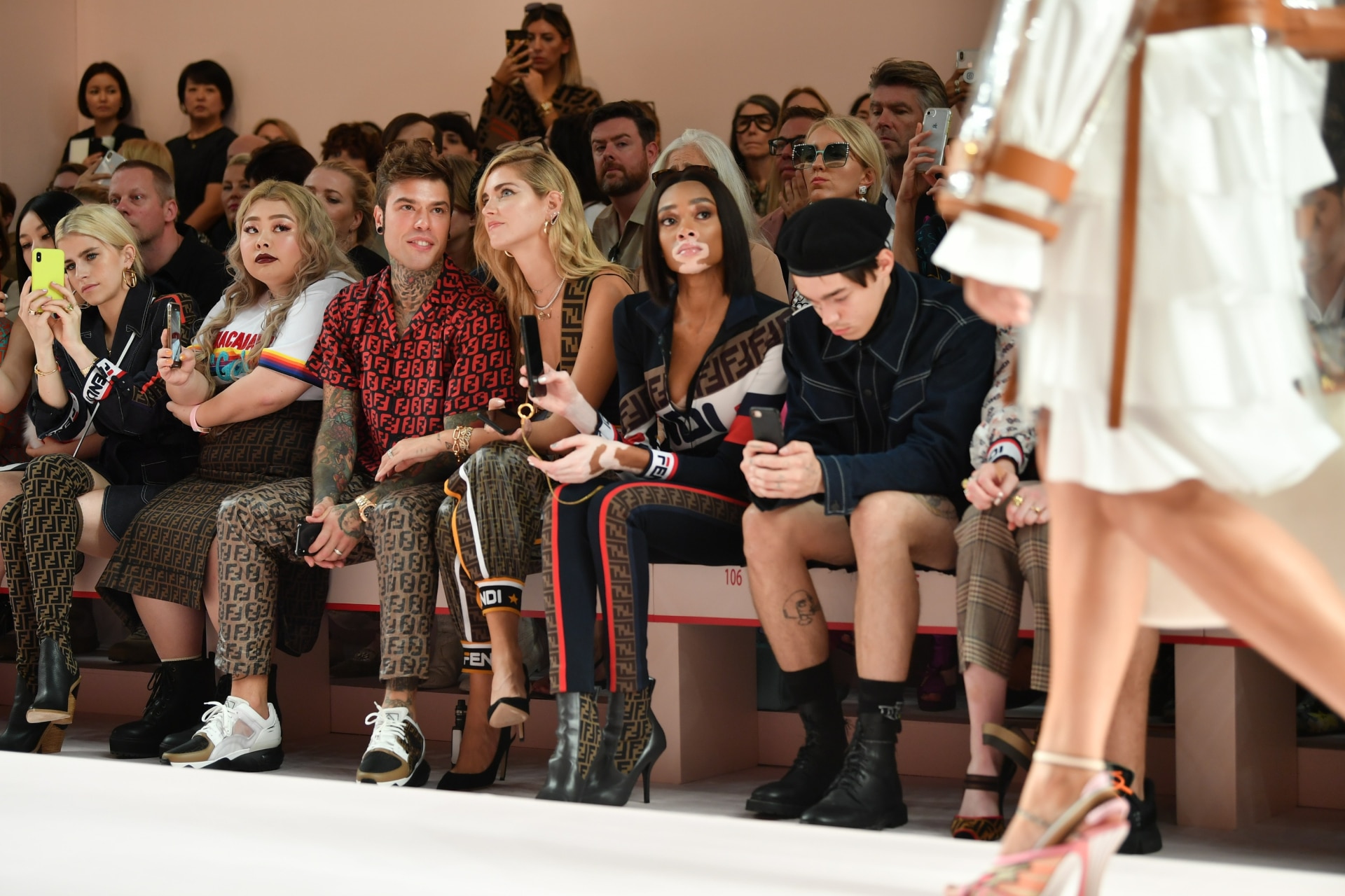 Fendi Spring '19 Front Row: Nicki Minaj, Fedez & Chiara Ferragni – Footwear  News