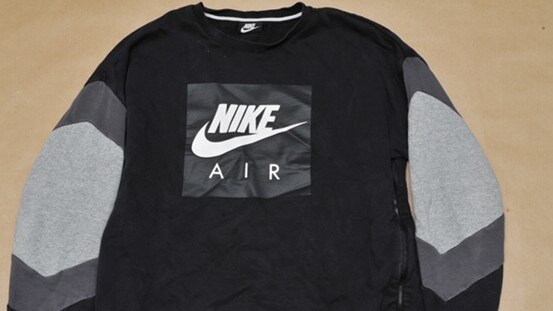 The Nike jumper police believe was discarded by one of the EastLink killers after the shooting of Paul Virgona.