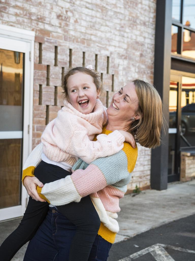 Kelly Prentice with her daughter Sophia. Picture: Kevin Farmer