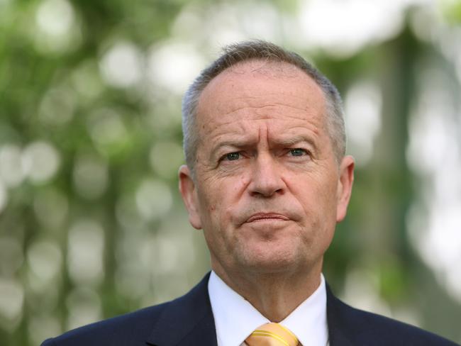 Opposition Leader Bill Shorten holding a press conference at Parliament House in Canberra. Picture Kym Smith