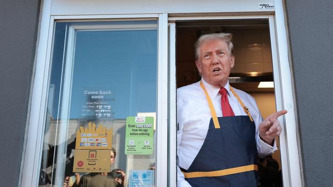 Donald Trump visited a McDonald's restaurant on October 20, 2024 in Feasterville-Trevose, Pennsylvania. Picture: Win McNamee/Getty Images/AFP