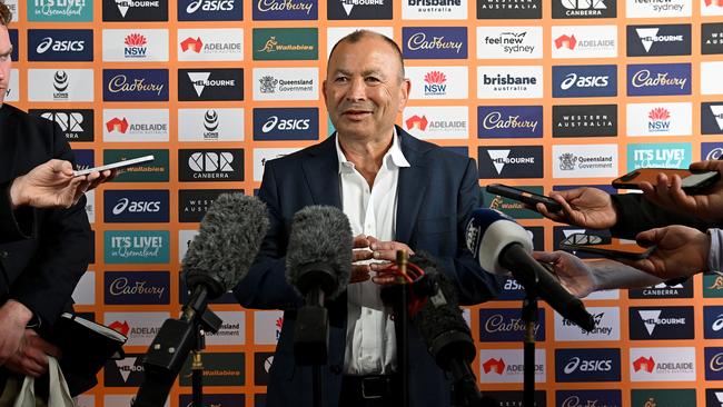 Wallabies Coach Eddie Jones in Brisbane Photo by Bradley Kanaris/Getty Images)