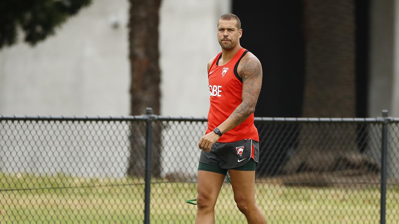 Lance Franklin has suffered an injury setback. Photo: Ryan Pierse/Getty Images.