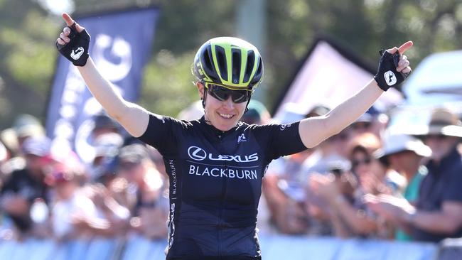 Tour Down Under 2018 overall winner of the women's tour Amanda Spratt. Picture: Sarah Reed