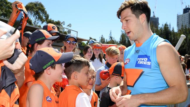 The Giants antagonist is a hit with the kids. Pic: AAP