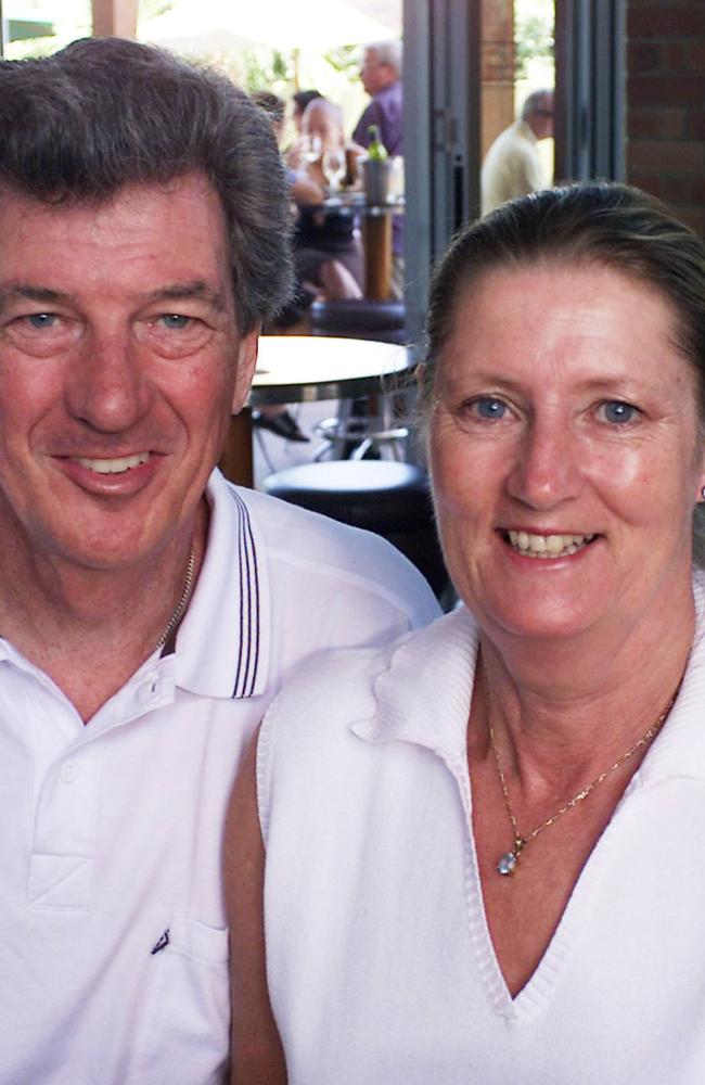 Neville Pike and Carmen Lusk in January, 2004. Picture: Andrew Maccoll