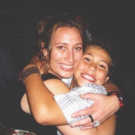 Jordan Riki as a child with his mum Janelle. Picture: Instagram