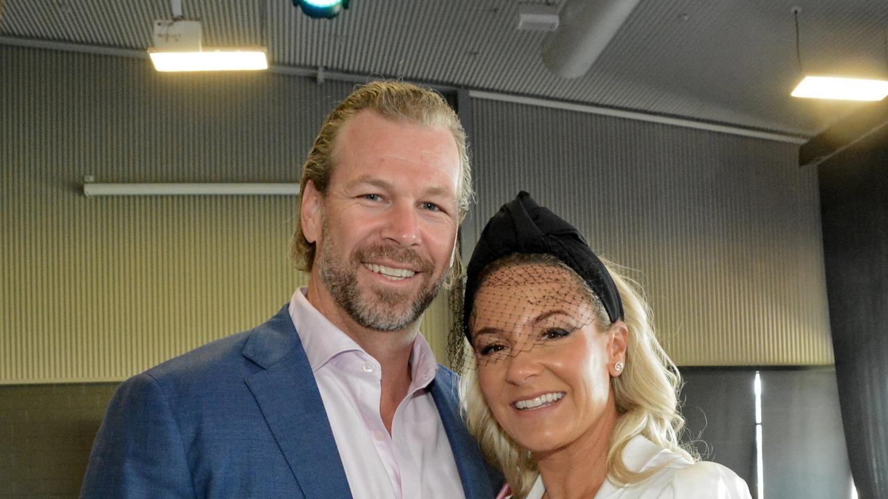 Kent and Simone Leicester at St John’s Crisis Centre race day at GCTC, Bundall. Pic: Regina King