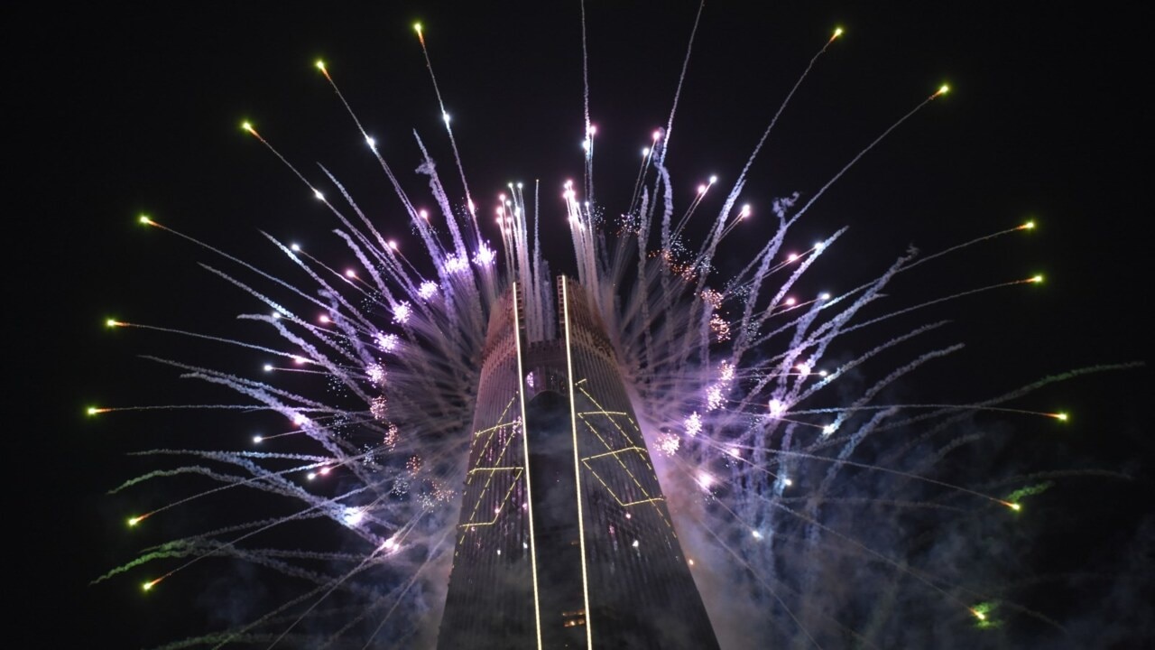 World cities light up with spectacular firework displays to welcome the new year