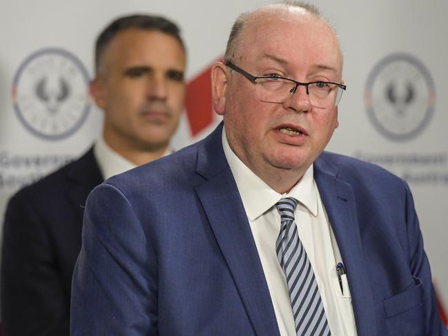 ADELAIDE, AUSTRALIA - NewsWire Photos AUGUST 14 2023: Media conference re: Greyhound Racing inquiry with former Victorian Police Commissioner Graham Ashton. Picture: NCA NewsWire / Roy VanDerVegt