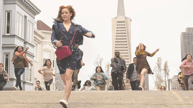 Jane Levty on the run in a scene from Zoey’s Extraordinary Playlist