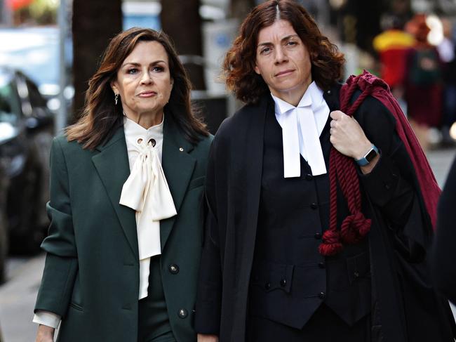 Lisa Wilkinson with top defamation silk Sue Chrysanthou SC. Picture: NCA NewsWire/ Adam Yip