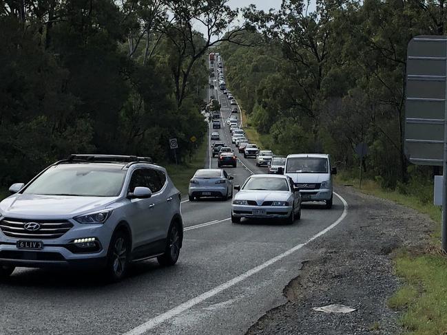 Yalwalpah Road at Pimpama during morning peak hour just off the M1.